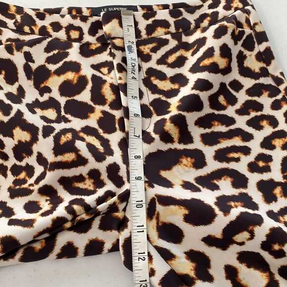 Le Superbe Cathouse High Waist Flare Ankle Pants Stretchy Animal Leopard Print - Picture 15 of 16